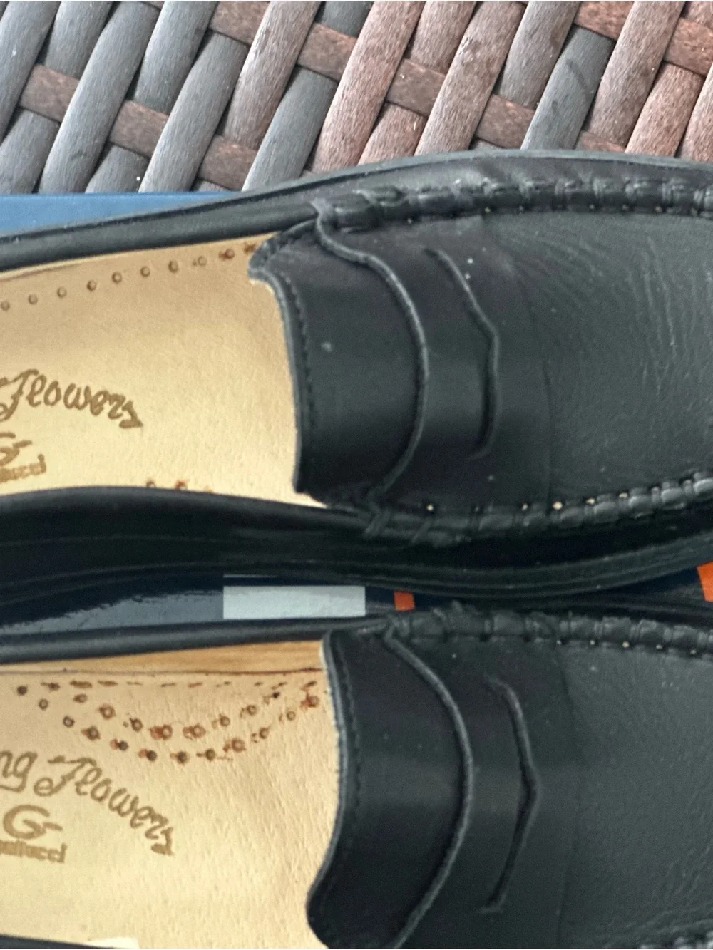 Gallucci Black Leather Kids Penny Moccasins